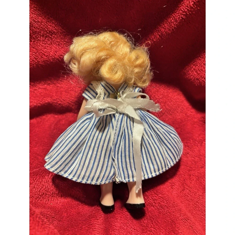 VTG Alice In Wonderland Madame Alexander Kins Striped Blue Dress Apron Headband